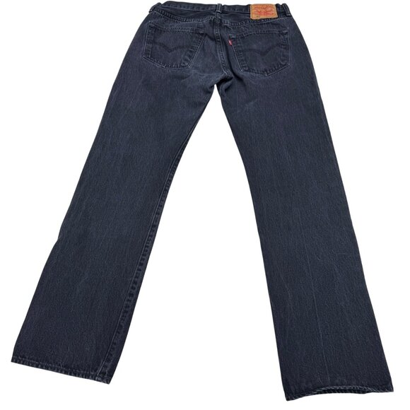 Levi's 501 Black Jean Men's Button Fly Denim Pants, Size 34 x 31 - Picture 2 of 11